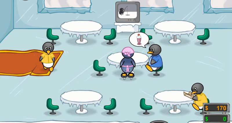 Penguin Diner - Play Penguin Diner on Kevin Games